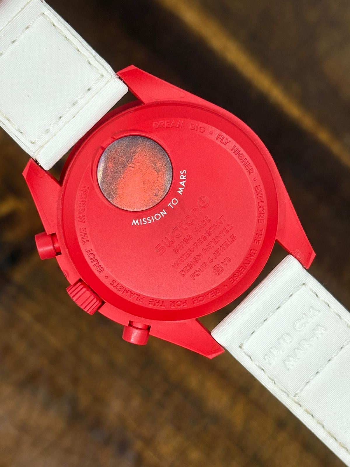 OMEGA x SWATCH MoonSwatch “Mission to Mars” – Red Bioceramic, White Dial