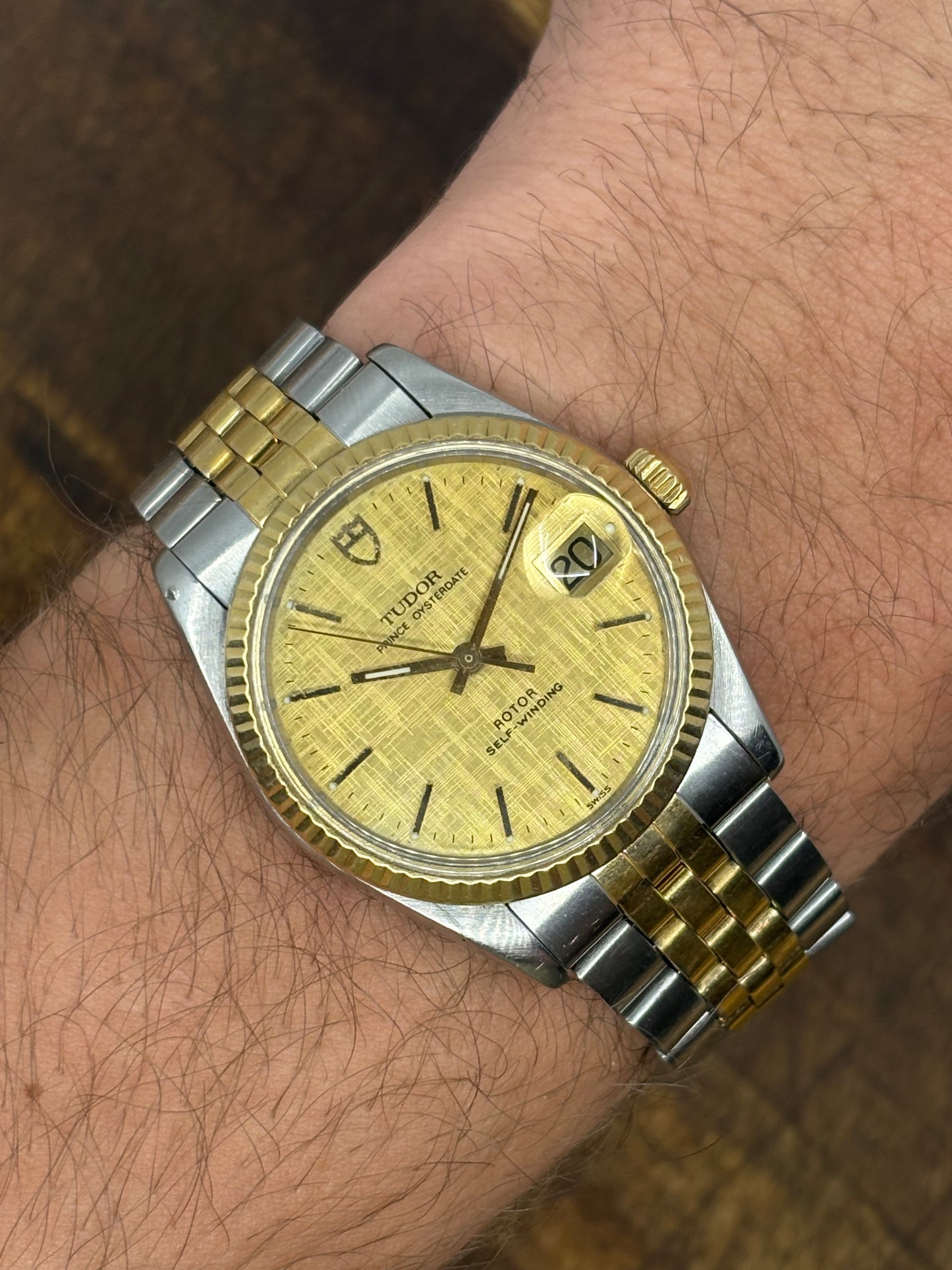 Tudor Prince Oysterdate – Linen Dial – Two-Tone
