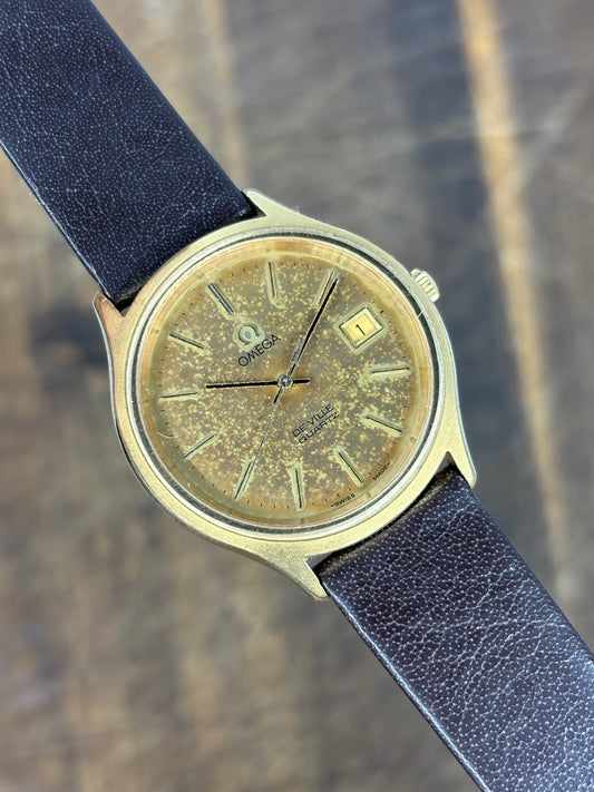 Omega De Ville Quartz | Tropical Vintage Gold-Tone Watch | Patinated Dial | Unique Look