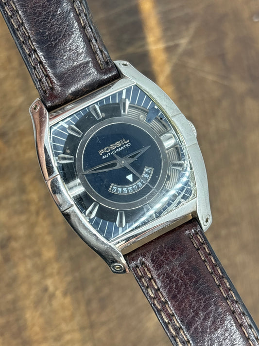 Fossil Automatic – Rectangular Case, Black Dial