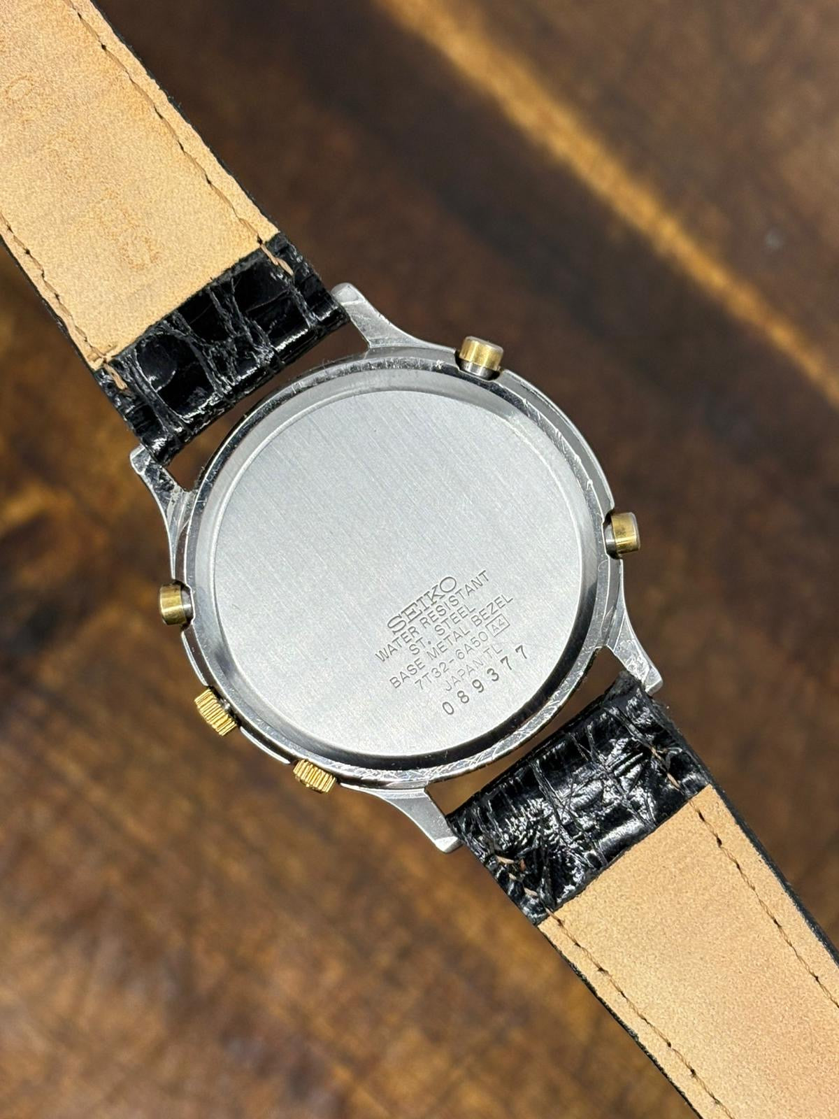 Seiko Quartz Chronograph Alarm – White Dial