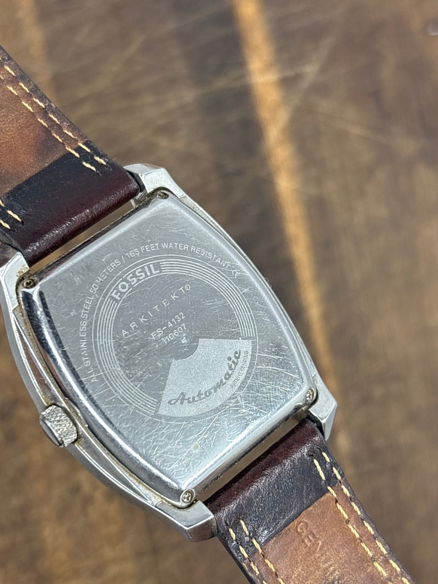 Fossil Automatic – Rectangular Case, Black Dial
