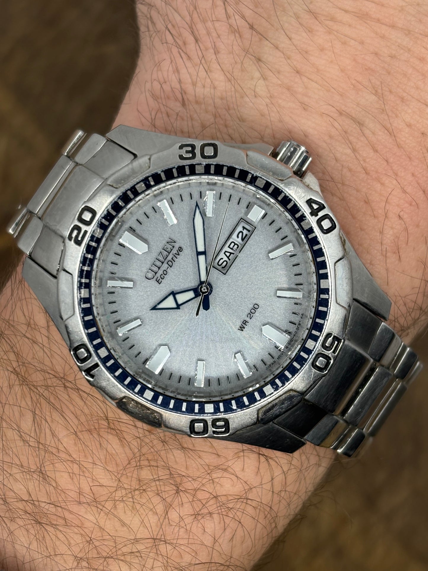 Citizen Eco-Drive WR200 – Steel Sports Diver (Day-Date)
