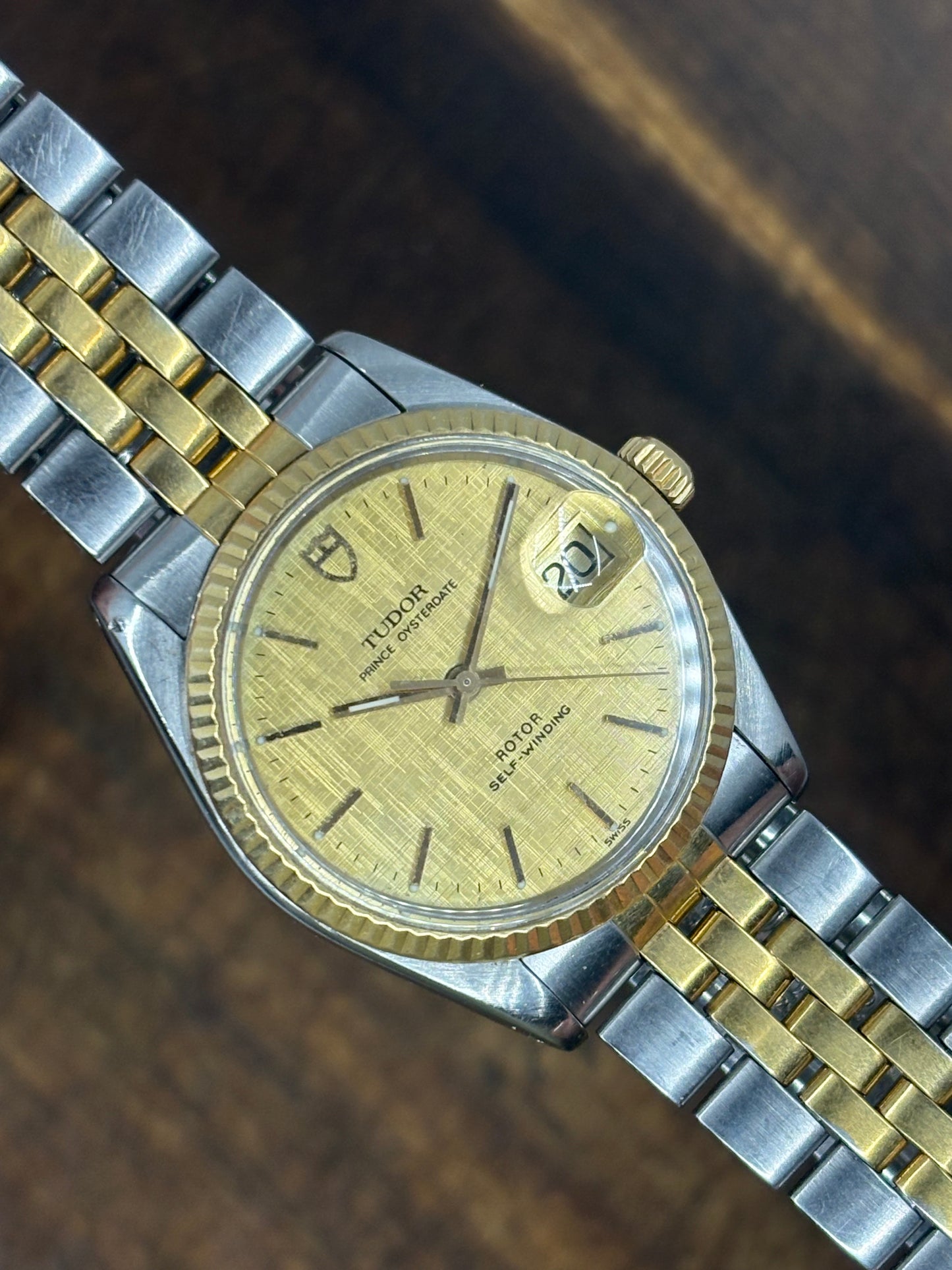Tudor Prince Oysterdate – Linen Dial – Two-Tone