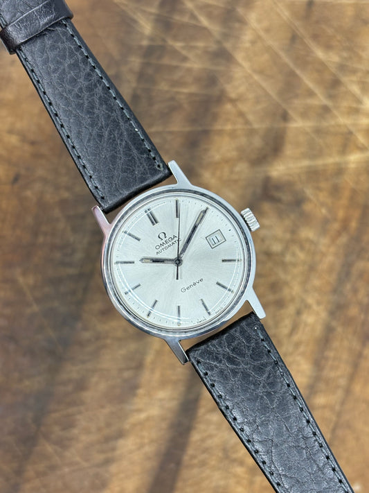 Vintage Omega Genève Automatic – Classic Stainless Steel Dress Watch