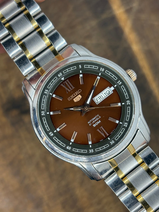 Seiko 5 Automatic – Brown Dial – Vintage