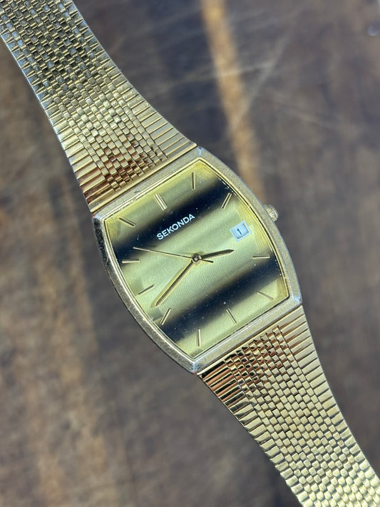 Sekonda Quartz – Gold Rectangular Variation