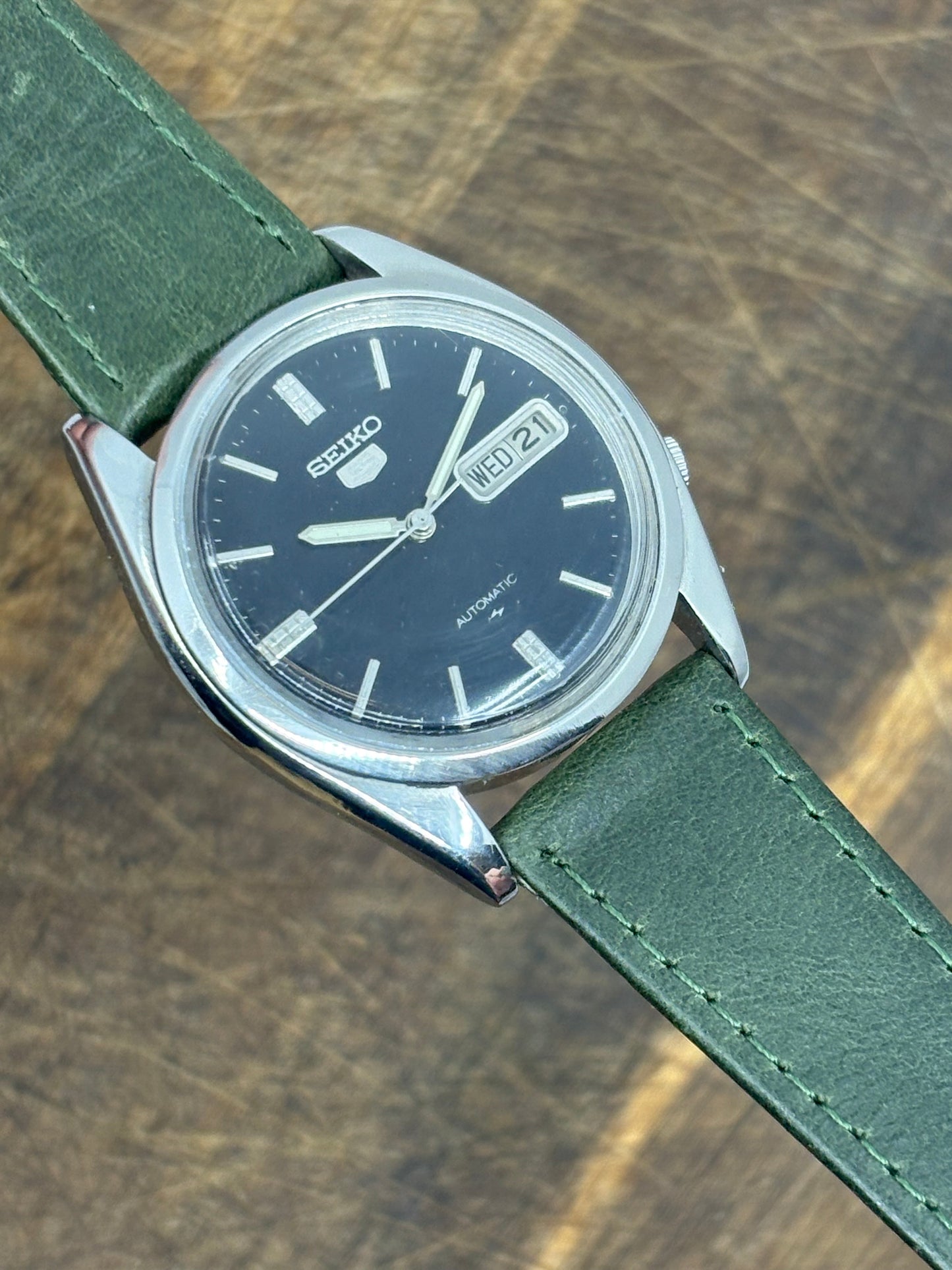 Seiko 5 Automatic (Blue Dial, Green Strap)
