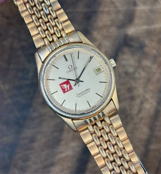 Omega Seamaster Auto– Rare Helvetia Special Edition – Vintage Gold Tone Watch