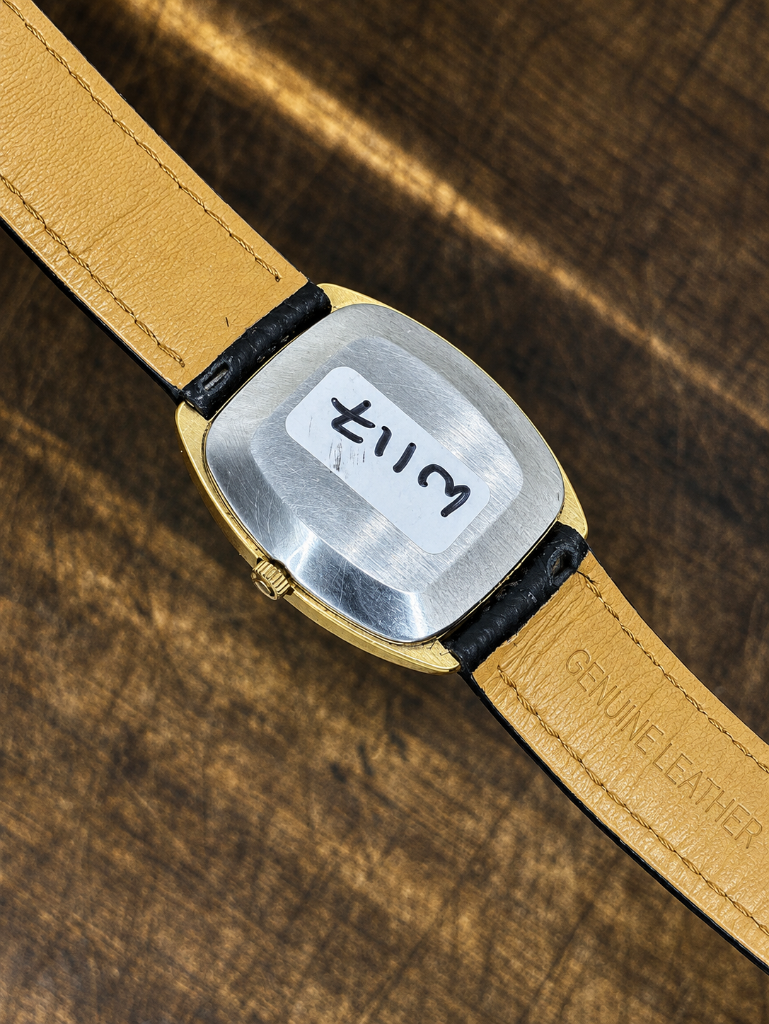 Vintage Omega De Ville Gold Tone Dress Watch | Ultra Slim | Black Leather Strap | Swiss Made