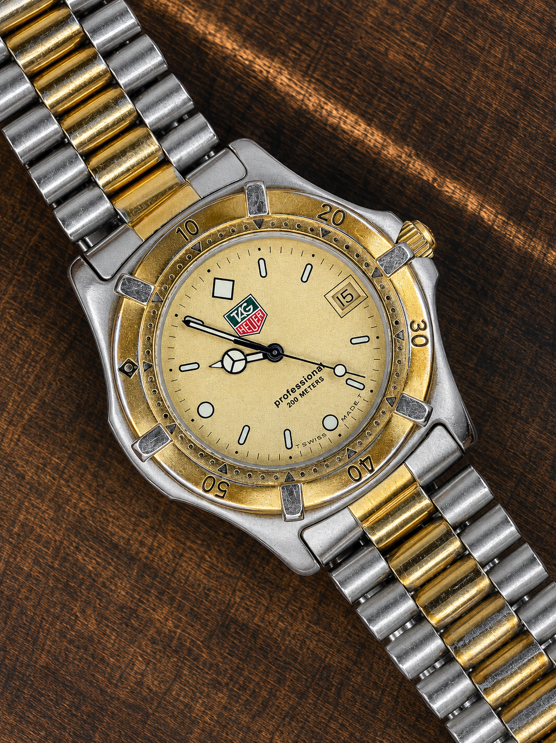 Vintage TAG Heuer Professional 200M Quartz Watch | Two-Tone | Date | Swiss Made