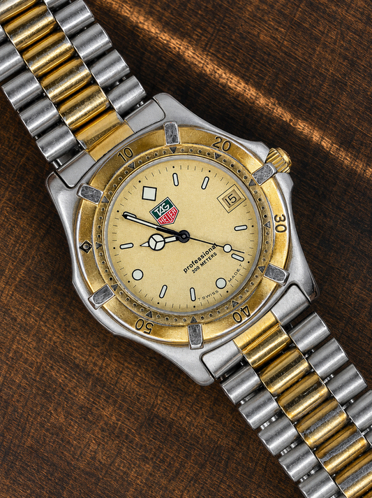 Vintage TAG Heuer Professional 200M Quartz Watch | Two-Tone | Date | Swiss Made