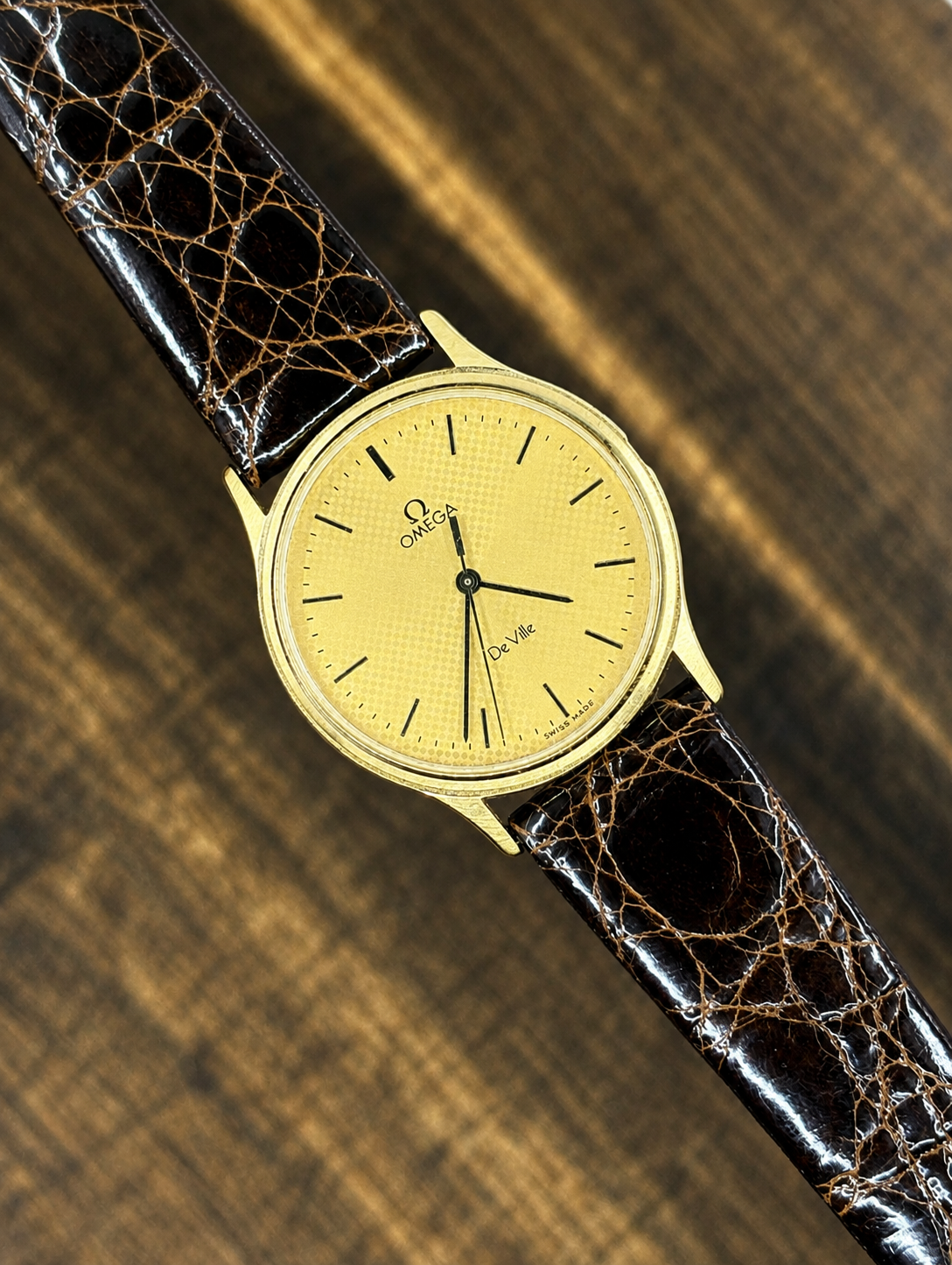 Vintage Omega De Ville Gold Dial Manual Wind Dress Watch