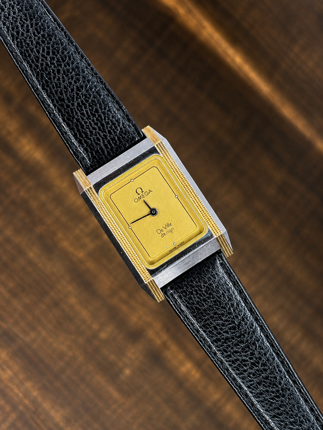 Vintage Omega De Ville Design Two-Tone Dress Watch | Swiss Made | Rectangular Case