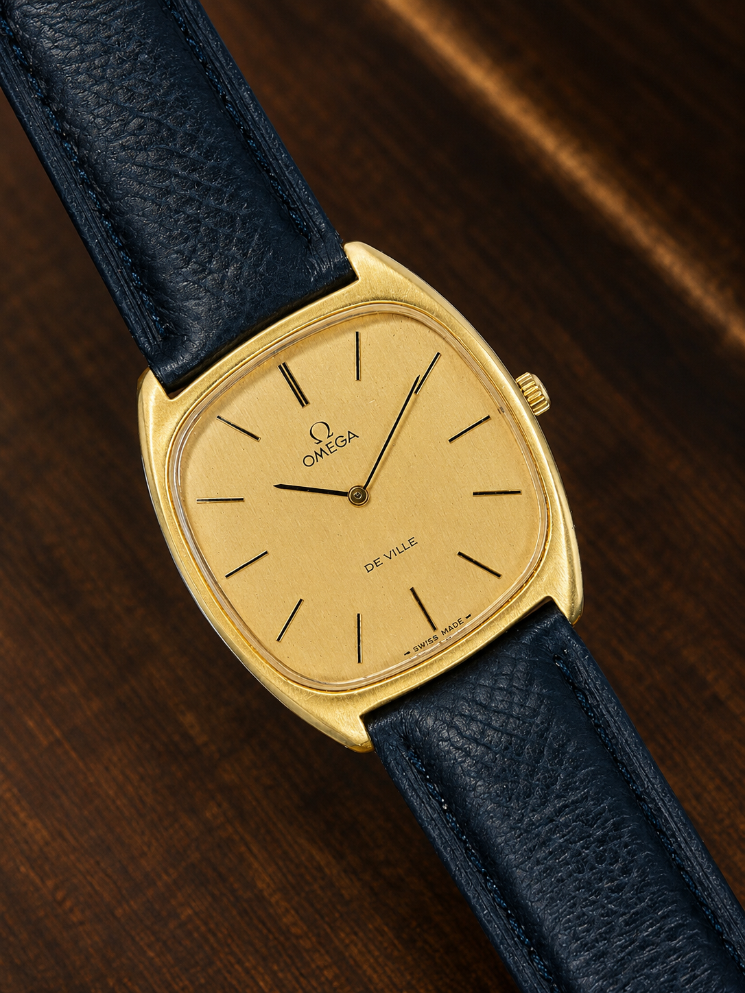 Vintage Omega De Ville Gold-Tone Dress Watch | Swiss Made | Champagne Dial