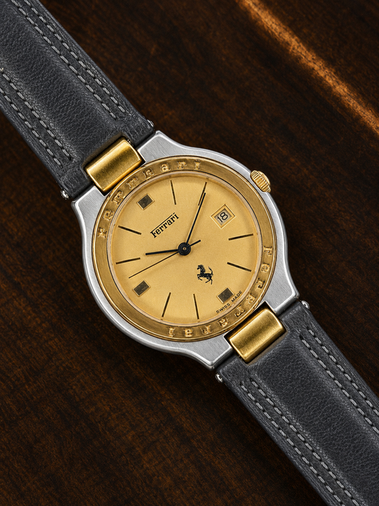 Vintage Ferrari by Cartier Quartz Watch Gold Dial