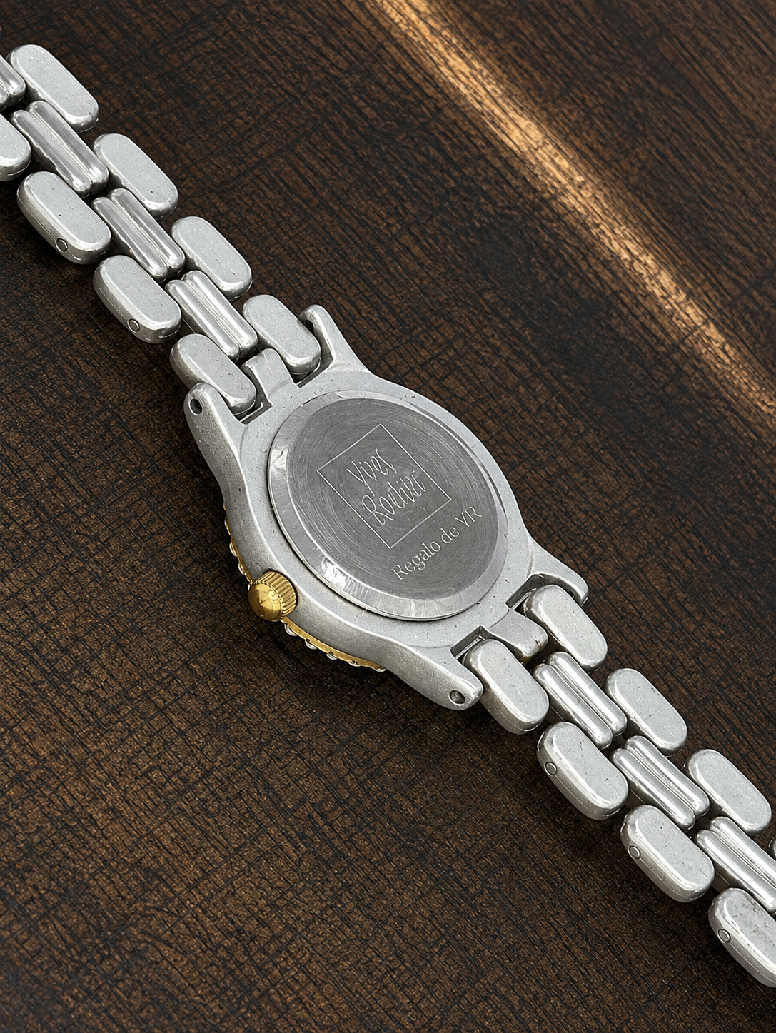 Vintage Joy Ladies Quartz Watch | Two-Tone Crystal Bezel | Dress Bracelet Watch