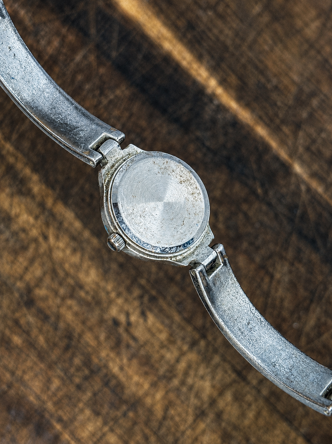Vintage Citron Ladies Quartz Watch | Purple Dial | Silver Tone Bangle Bracelet | Retro Dress Watch