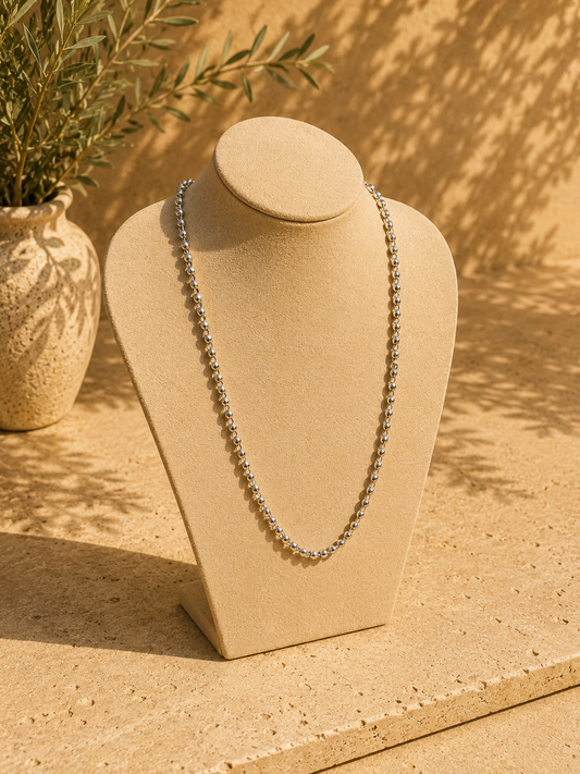 vintage Sterling Silver Belcher Chain Necklace | 24 Inch Chain | 21g | Heavy Unisex Jewellery