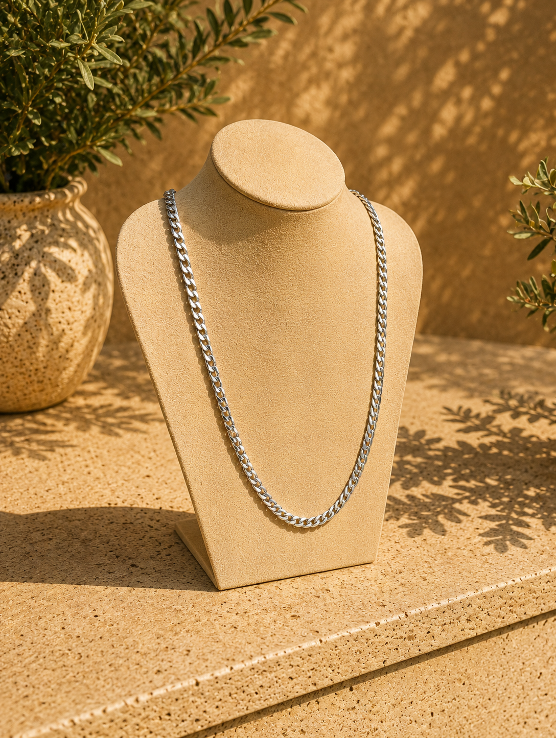 Heavy Vintage Sterling Silver Curb Chain Necklace | 30 Inch | 50.1g | Men's & Unisex Statement Jewellery