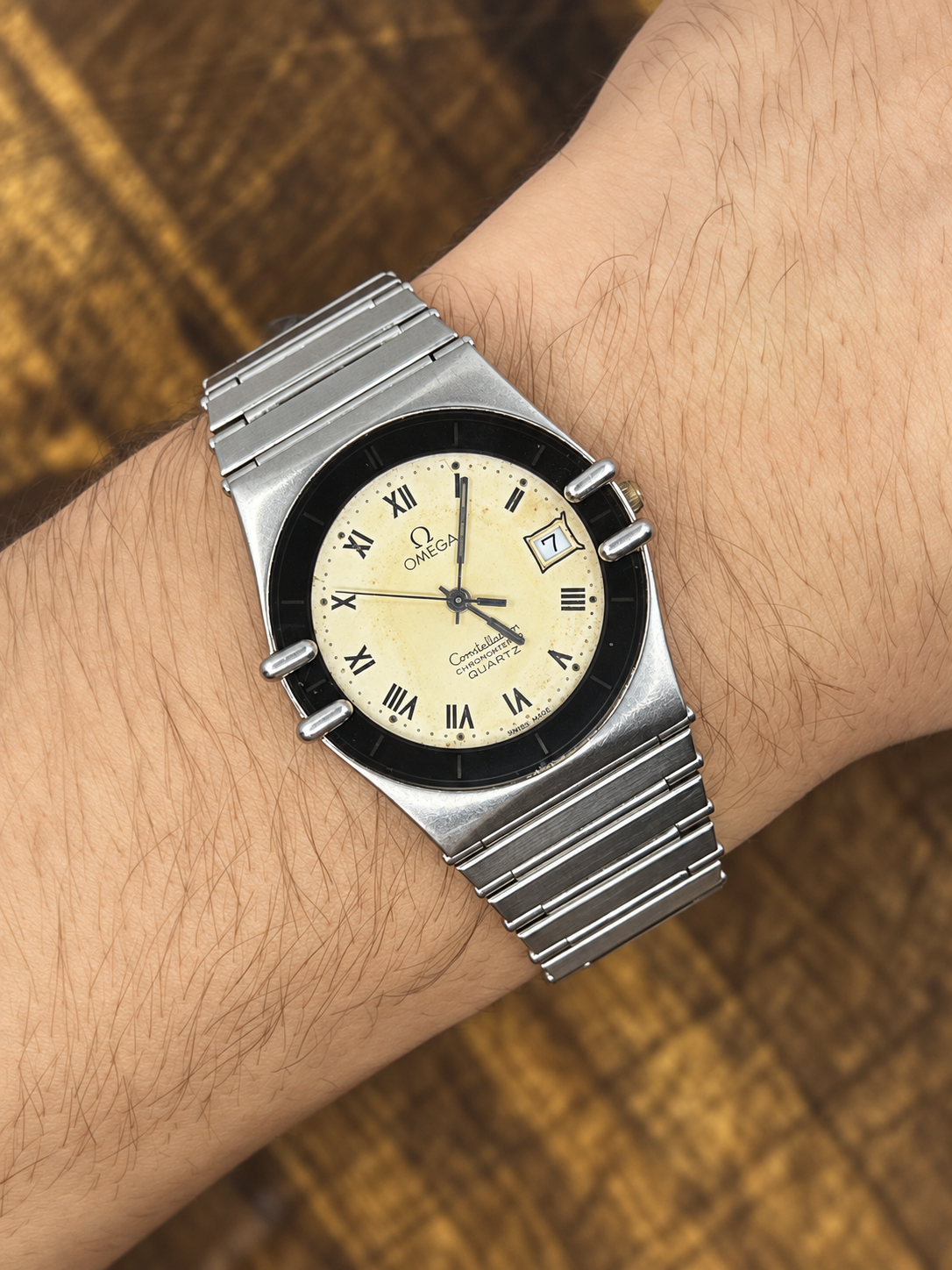 Vintage Omega Constellation Chronometer Quartz Stainless Steel Watch – Roman Numeral Dial