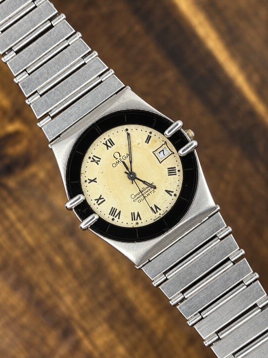 Vintage Omega Constellation Chronometer Quartz Stainless Steel Watch – Roman Numeral Dial