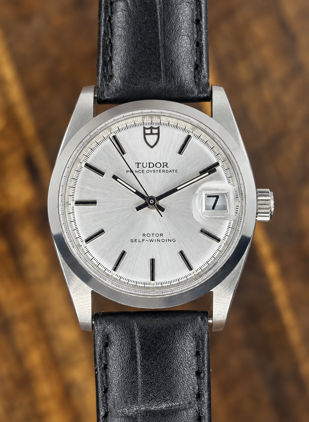 Vintage Tudor Prince Oysterdate Rotor Self-Winding Automatic Watch Silver Dial