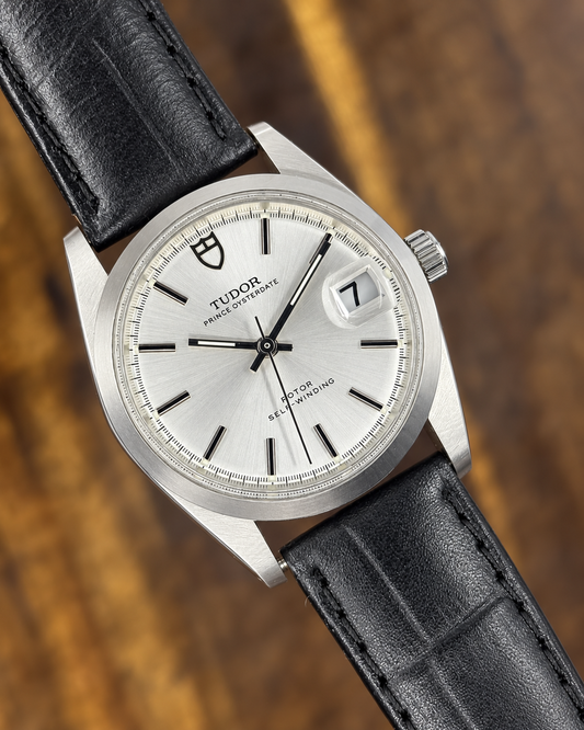 Vintage Tudor Prince Oysterdate Rotor Self-Winding Automatic Watch Silver Dial