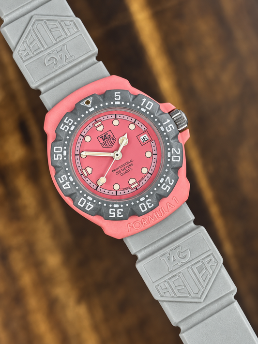 Vintage TAG Heuer Formula 1 Pink & Grey Quartz Watch | 200m Swiss Made