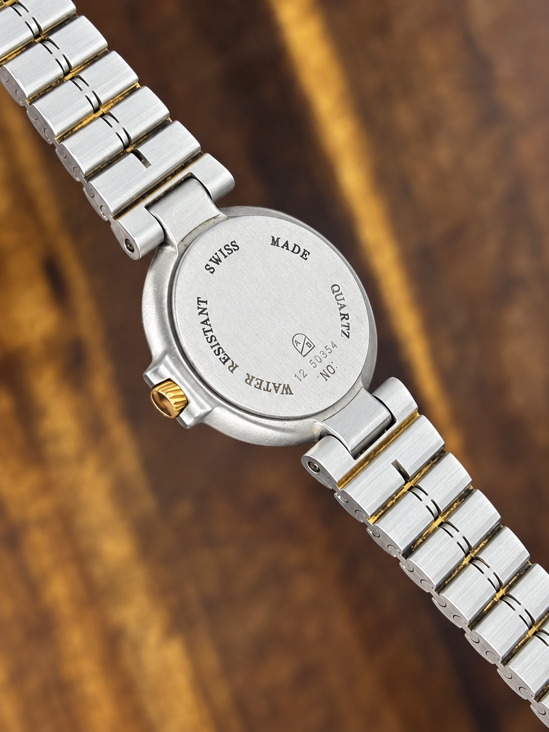 Vintage Dunhill Two-Tone Quartz Watch | Roman Numeral Dial Date Bracelet