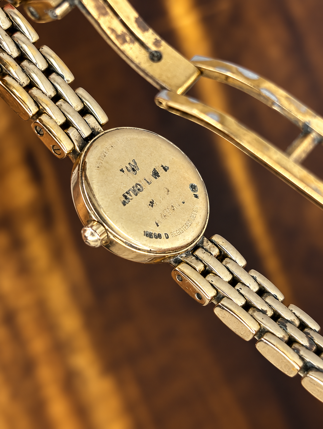 Vintage Raymond Weil Genève Ladies Watch | Gold Tone Crystal Set Dial Swiss Watch