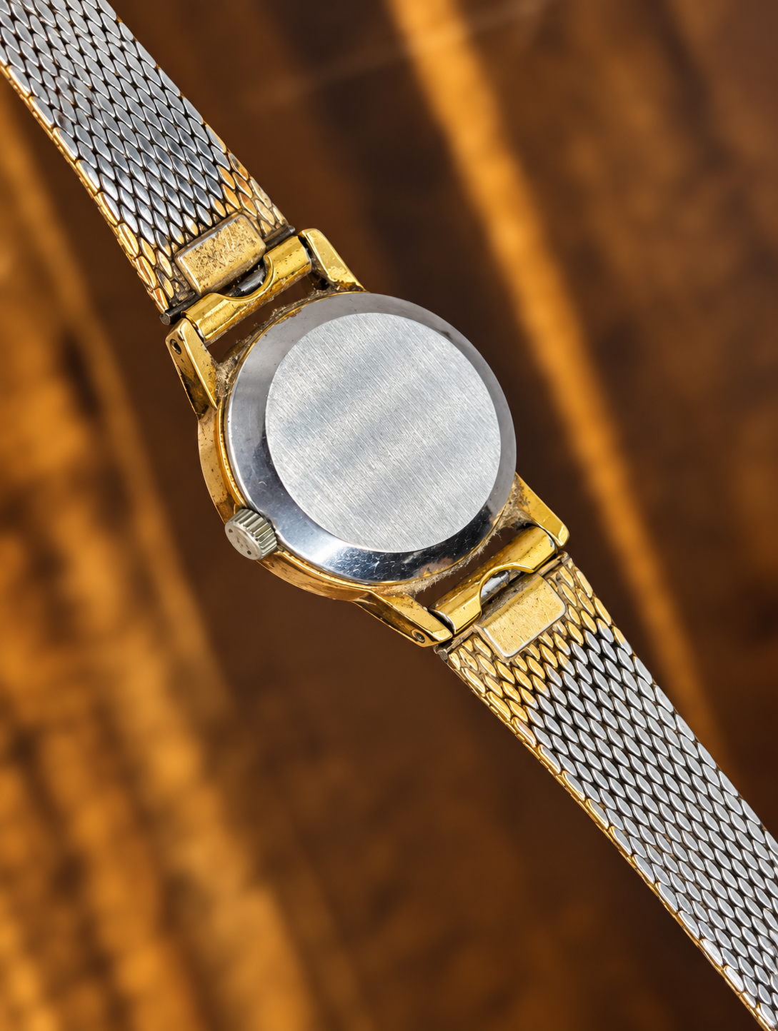 Vintage Omega De Ville Ladies Watch | Gold Dial Gold Tone Mesh Bracelet Swiss Made