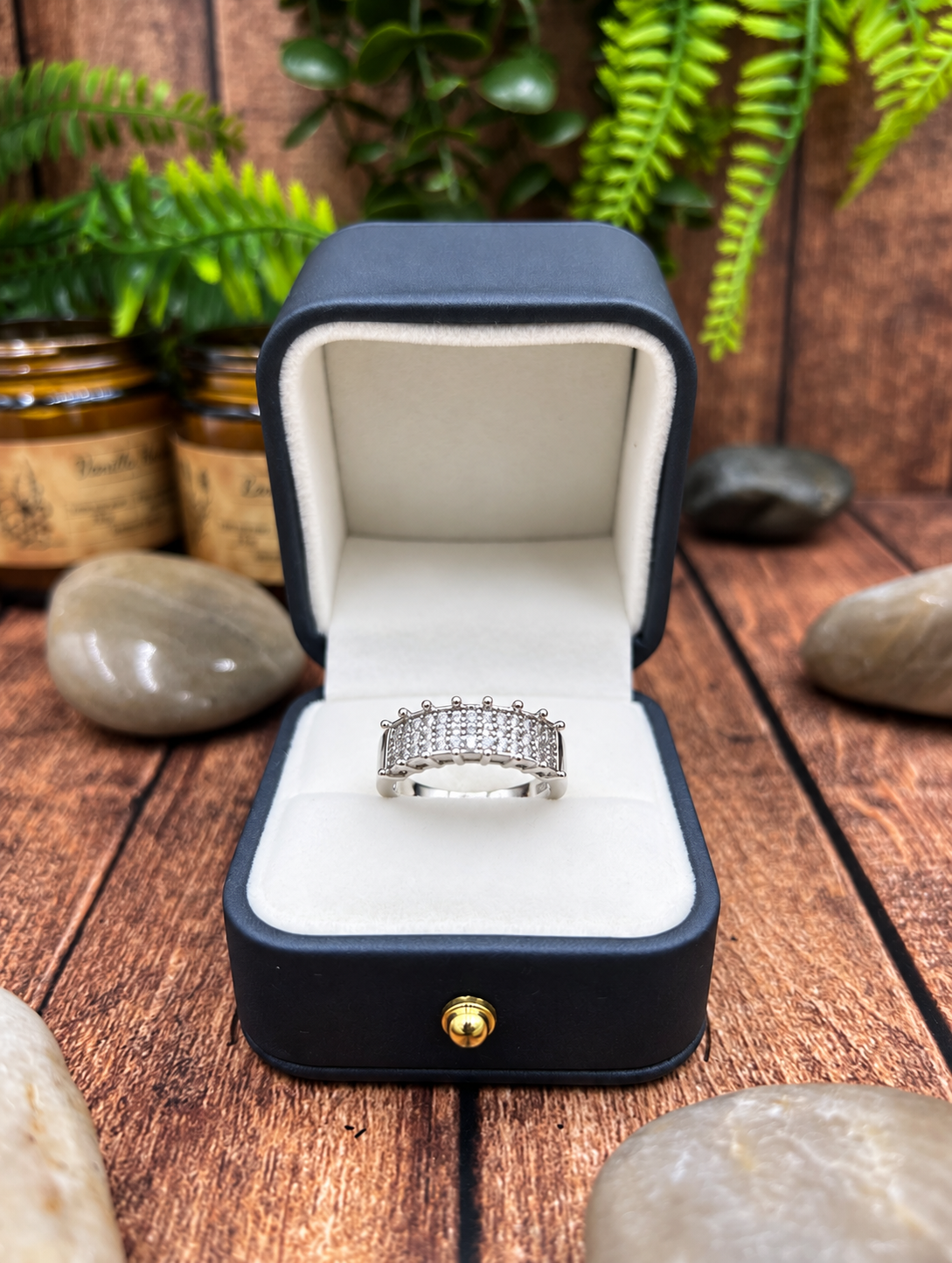 925 Sterling Silver Multi-Stone Sparkle Band Ring – Statement Ring