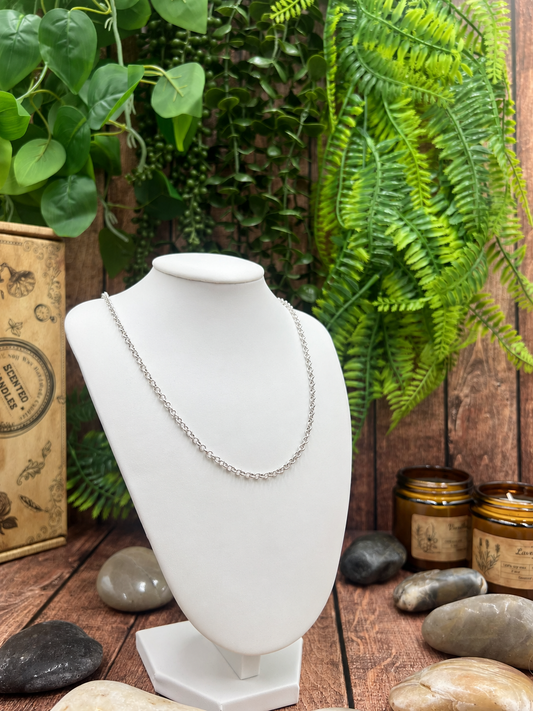 925 Sterling Silver Rolo Link Chain Necklace