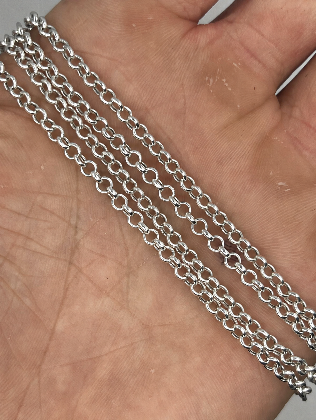 925 Sterling Silver Rolo Link Chain Necklace