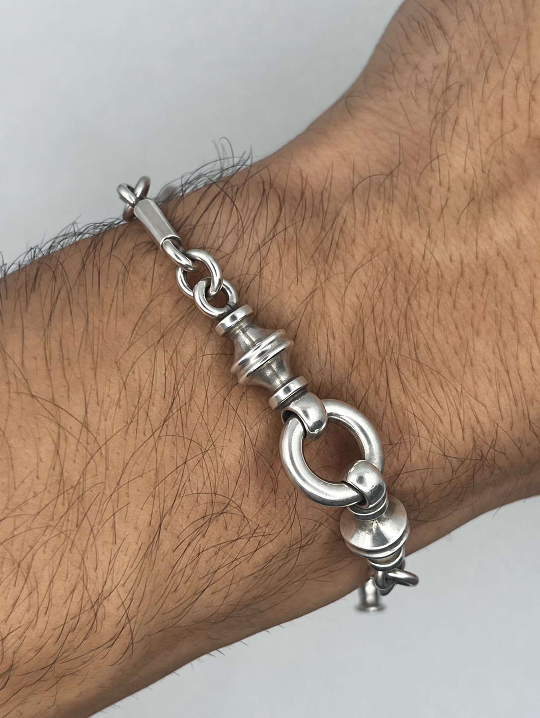 925 Sterling Silver Vintage Albert-Style Bracelet
