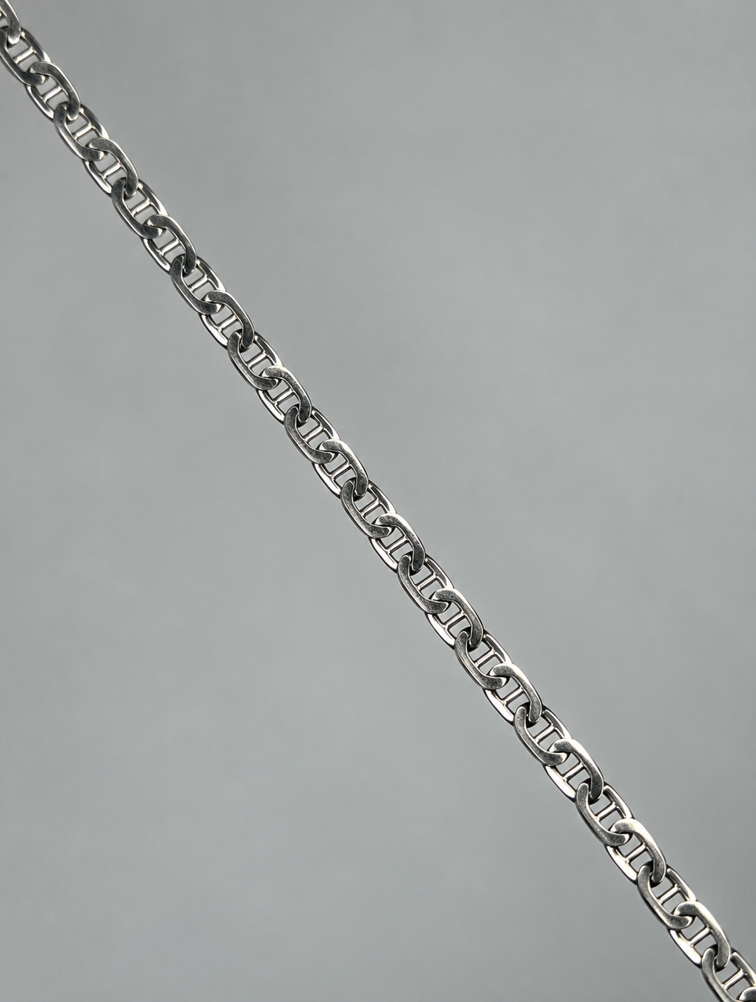 925 Sterling Silver Flat Link Chain Bracelet