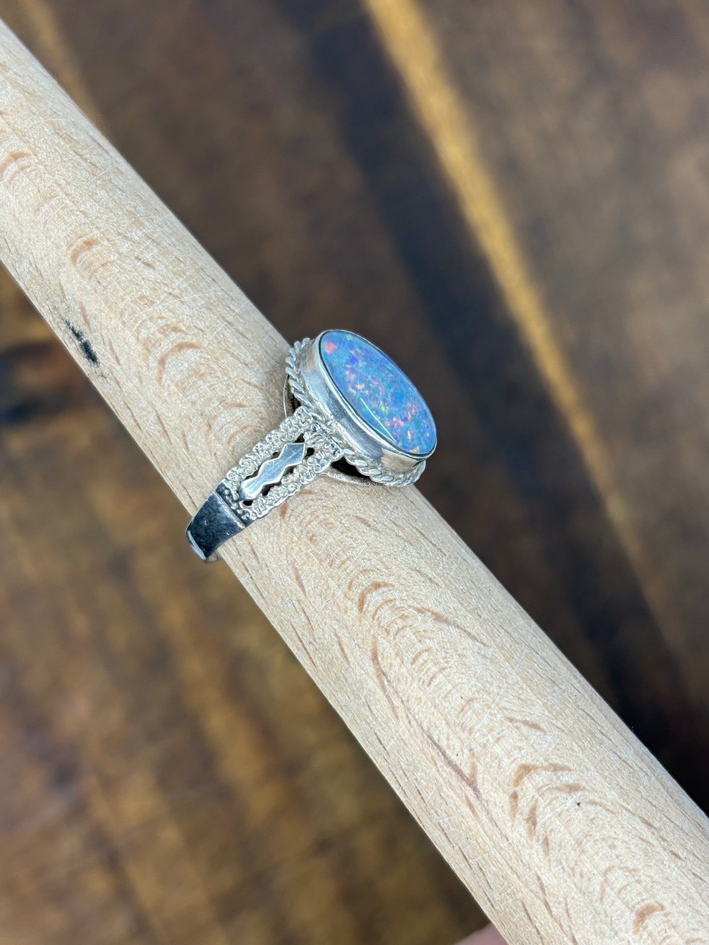 Vintage Opal Statement Ring – Sterling Silver