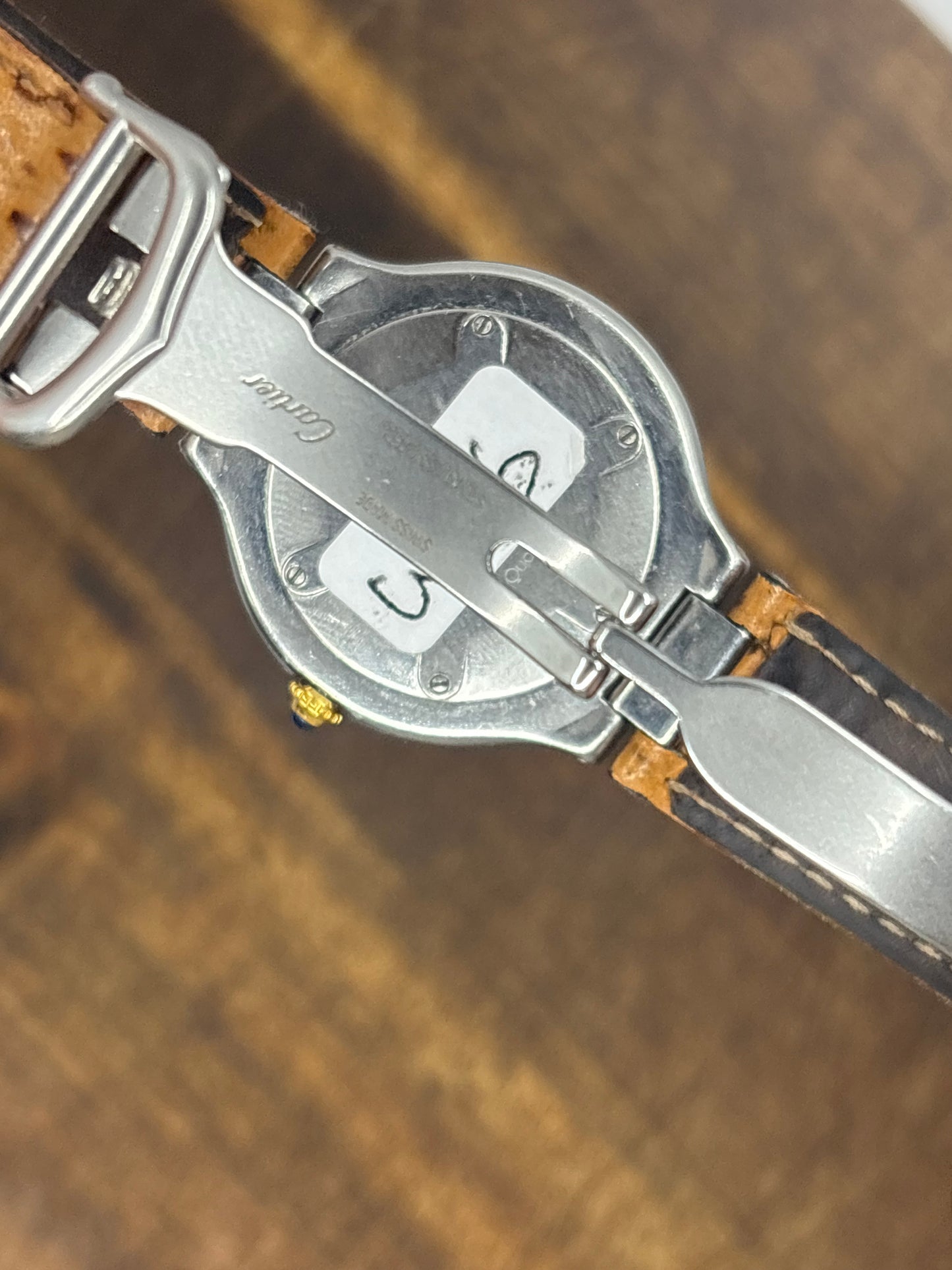 Cartier 21 jumbo date vintage watch original strap and buckle