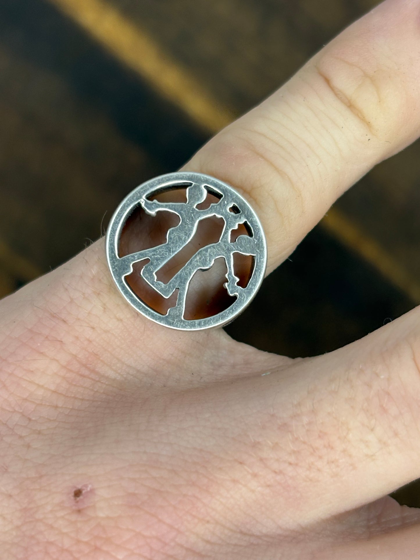 Sterling Silver Abstract Design Ring