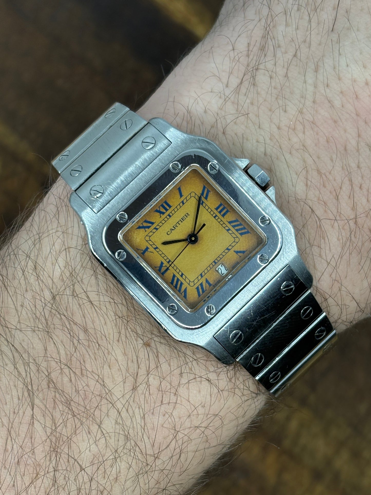 Cartier Santos Galbée Tropical dial