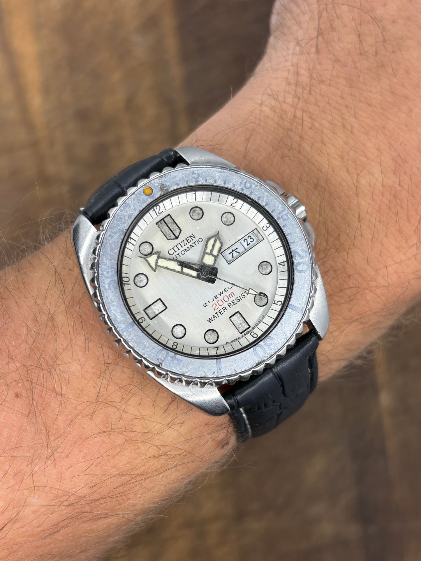 Citizen Automatic Diver 200m | Silver Dial | Ghost Bezel | Japanese Day Display