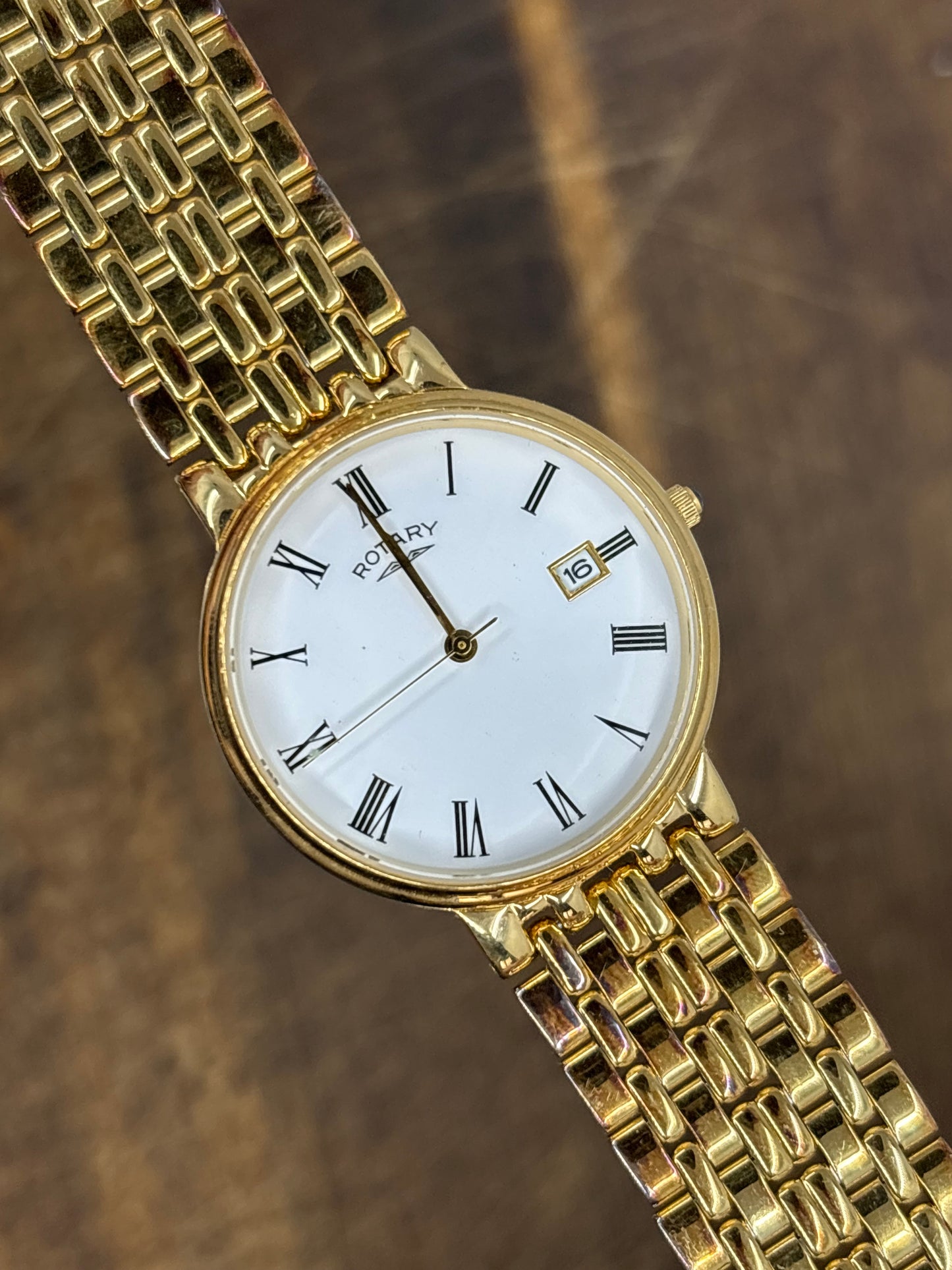 Rotary Quartz – Gold-Tone, Roman Numerals