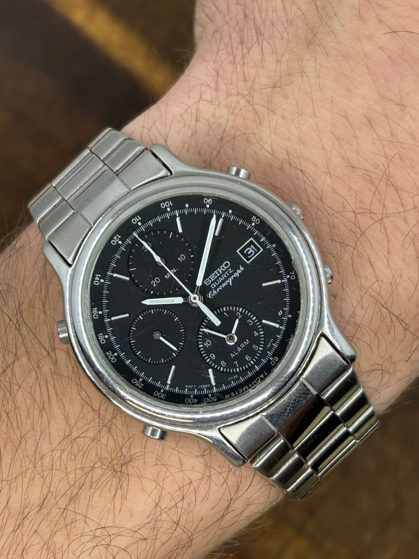 Seiko Quartz Chronograph Alarm – Black Dial