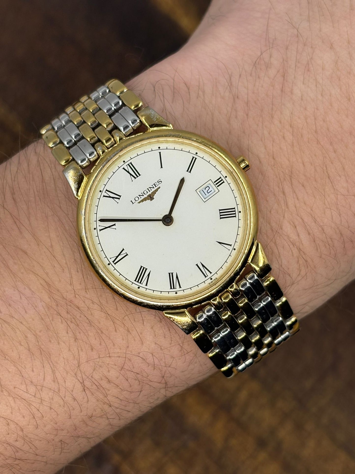 Vintage Longines Quartz Dress Watch – Roman Dial