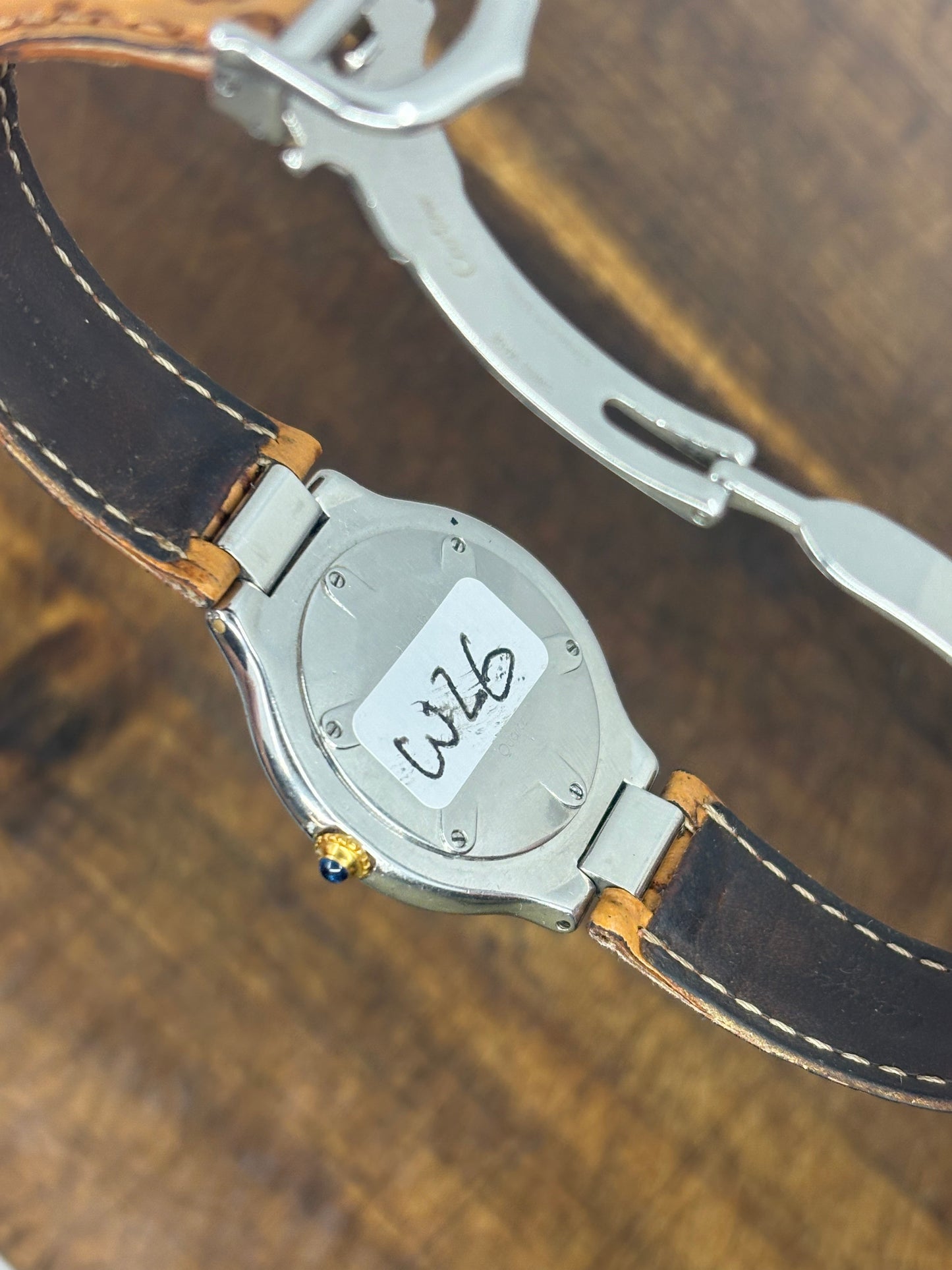 Cartier Must 21 – Two-Tone Roman Bezel – Leather Strap