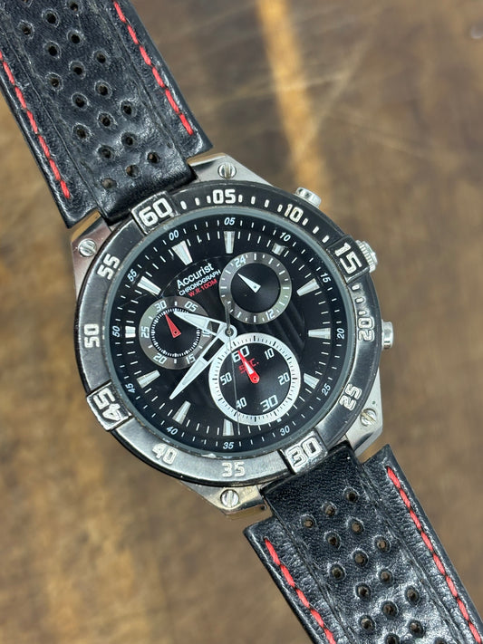 Accurist Quartz Chronograph – Black Sports Model