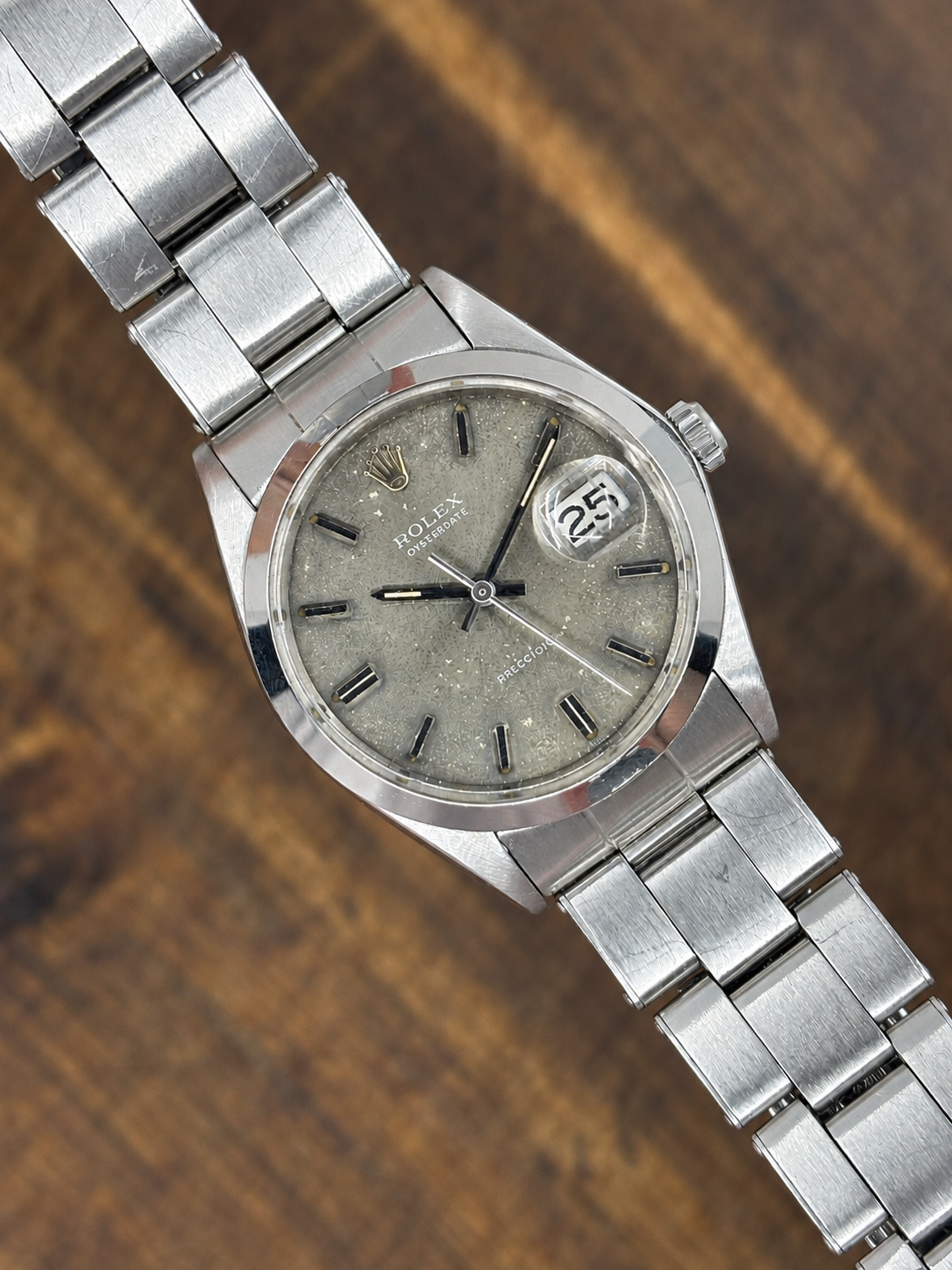Vintage Rolex Oysterdate Precision – Stainless Steel – Grey Patina Dial – Oyster Bracelet